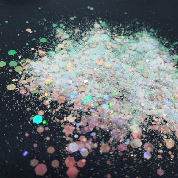 Chunky PET Craft Glitter Powder in Eco-friendly Bulk Opal for Other Holiday Supplies