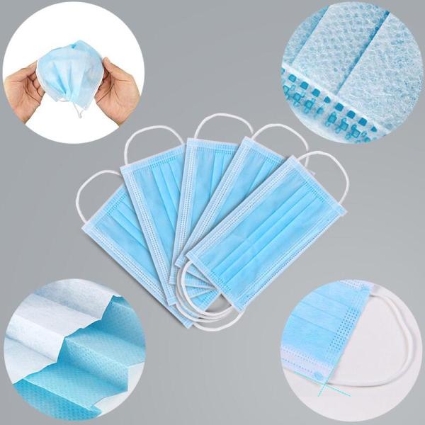 High Breathability Disposable Face Mask , 3 Ply Non Woven Face Mask