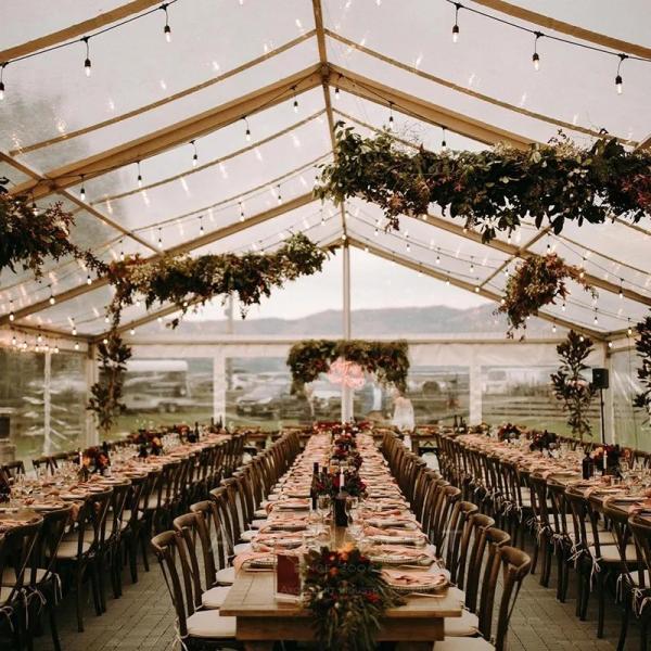 Restaurant and Hotel Solid Wood Woven Cross Back Chair in Modern Nordic Style for Wedding