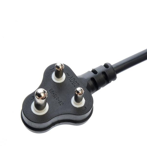 Black Cable South Africa SABS Standard Home Appliances Power Cords Extension Cords for Residential / General-Purpose