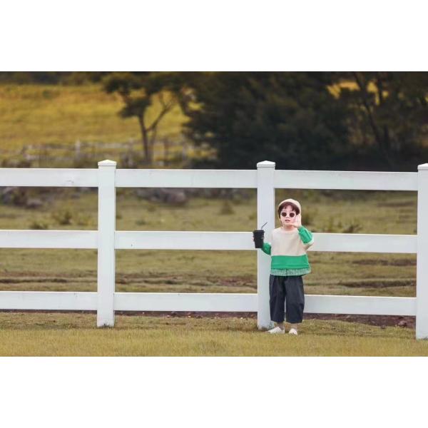 Белая ферма ячеистой сети столба и рельса 8ft винила ограждая на открытом воздухе Pvc для лошади