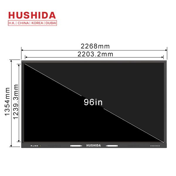 HUSHIDA 98 inch Multi-Media 10 Points Infrared 1080p Movable Touch Screen All-In-One Full HD Flat Panel