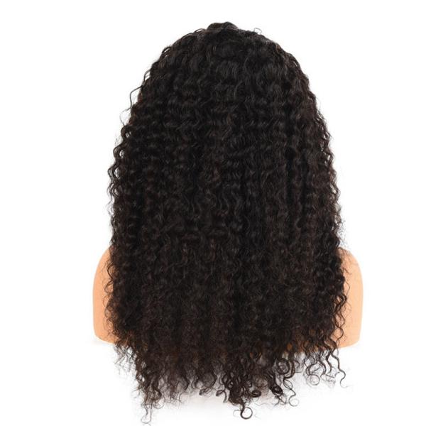 180% Density Kinky Curly Front Lace Human Hair Wigs With Baby Hair 120g-300g