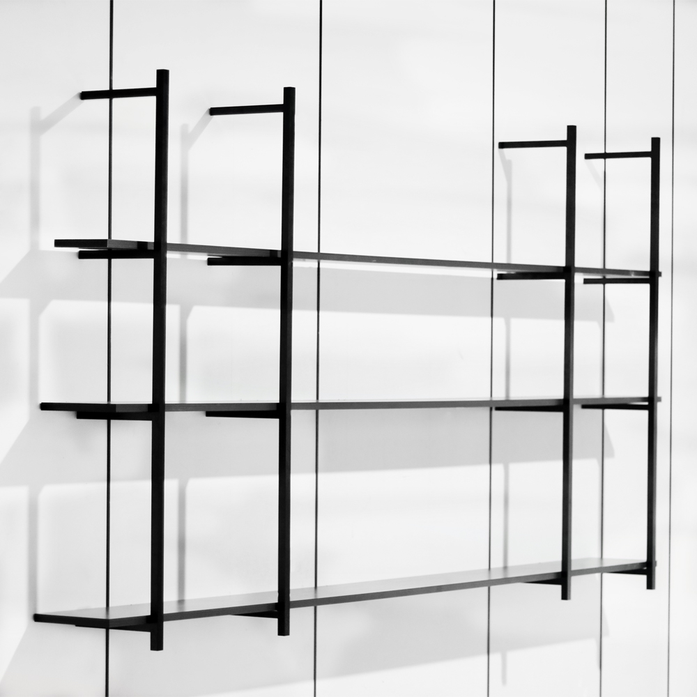 Modern Wall Mounted Book Storage Shelf Display Living Room Live Edge Shelf Unit