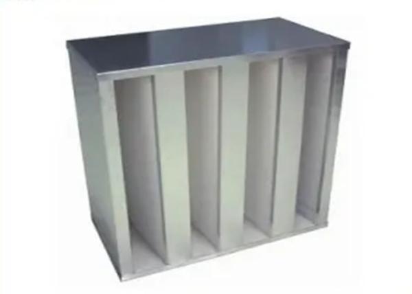 High Air Flow V Bank Type HEPA Air Filter Low Resistance 595 * 595 *292