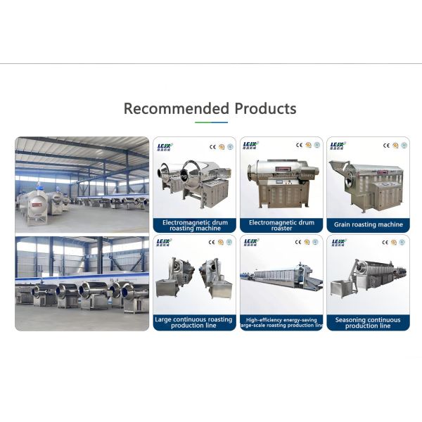 Stainless Steel Automatic Peanut Roaster Machine Gas Electric Heating Grain Roasting Equipment