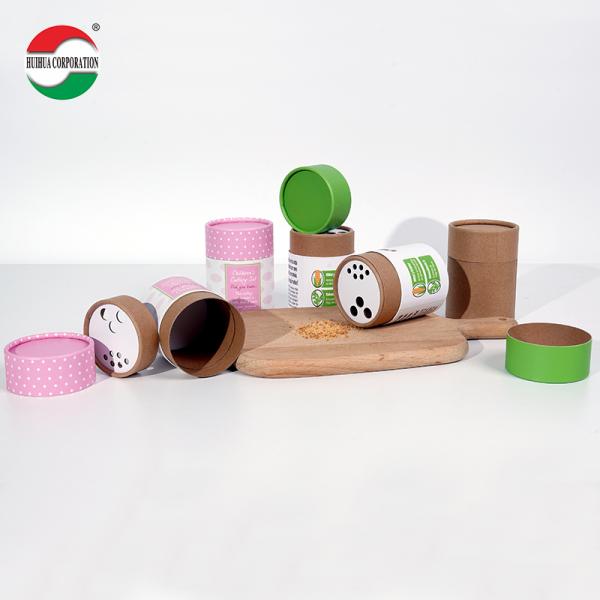 Tubes en carton kraft imprimés sur mesure pour emballage en poudre