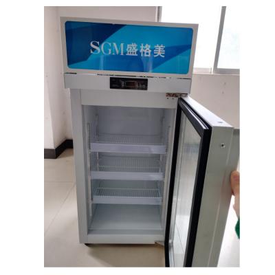Custom Single Door Display Fridge 4 Layers Commercial Upright Freezer Glass Door