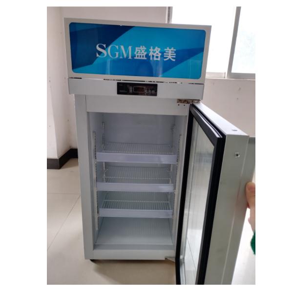 Custom Single Door Display Fridge 4 Layers Commercial Upright Freezer Glass Door