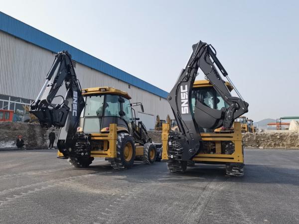 Wheeled Excavator Loader Shanmon 388h 4X4 2500kg Compact Backhoe Loader
