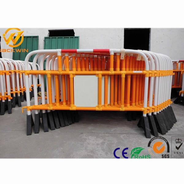 Safety Plastic Traffic Barriers , PVC Portable Road Barriers Control Size 1500*1000mm
