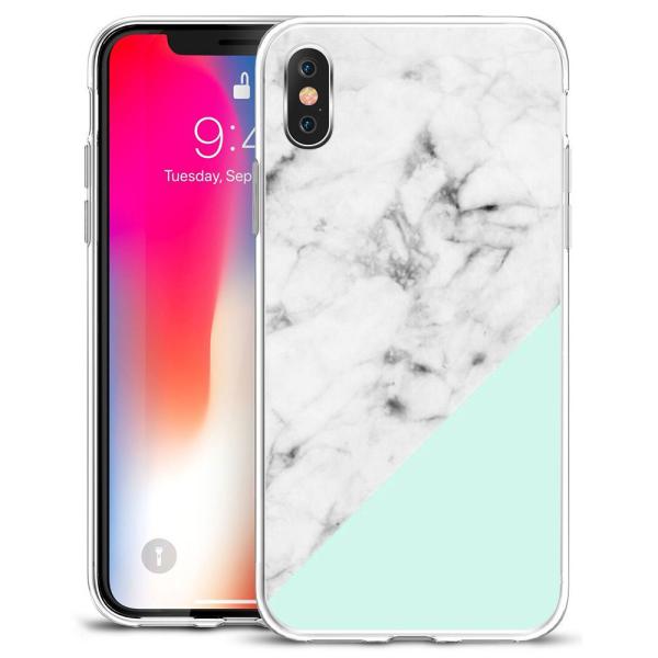 Geometric Marble Phone Case Water Color Light Weight For Iphone XS