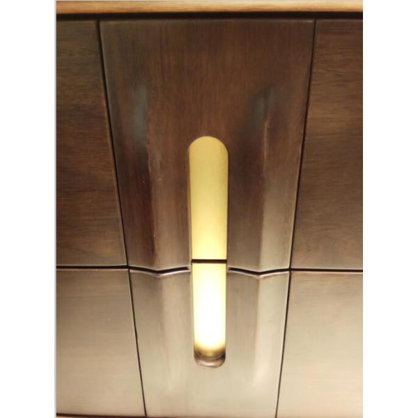 Durable European Solid Wood Furniture / Solid Wood Nightstand Simple Handles Design