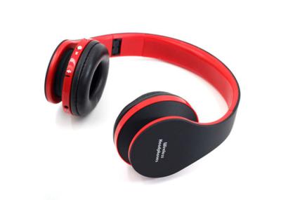 Red / Black Waterproof Wireless Headphones Over Ear Type Noise Reduction