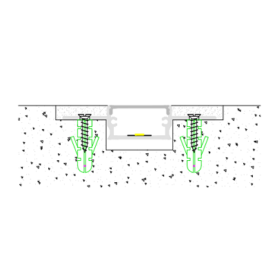 Perfil de alumínio conduzido para o drywall da parede da gipsita do perfil da placa de gesso do diodo emissor de luz