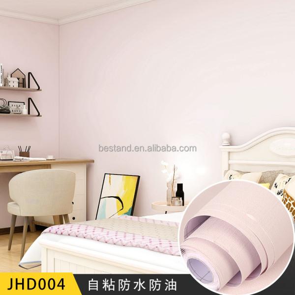 Matt Finish Self-Adhesive PVC Wallpaper in Dark Black Color for Home Decoration Sound-Absorbing Function