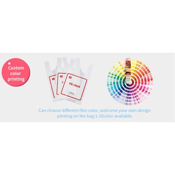 Polythene PBAT Cornstarch Carrier Bags Heat Seal Flexo Printing ROHS Approved