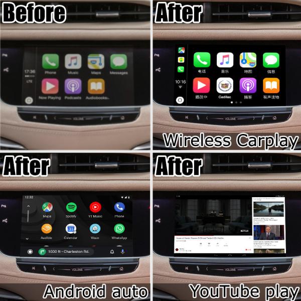 Interfaz video de la SEÑAL del juego auto carplay inalámbrico del sistema Cadillac XT5 Android youtube de Lsailt Navihome