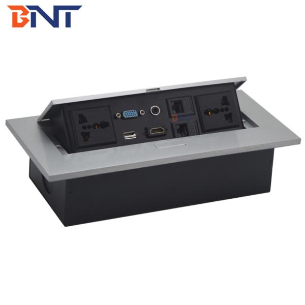 pop up type built in table design multimedia pop up socket box outlet