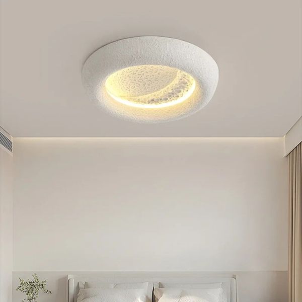 kids room decorative lighting fixture cream breeze Minimalist Wabi Sabi moon ceiling light(WH-MA-302)