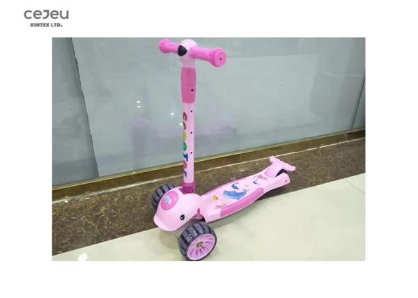 Age 3 Baby Kick Scooter With 3 Wheel 120mm*50mm 3 Position