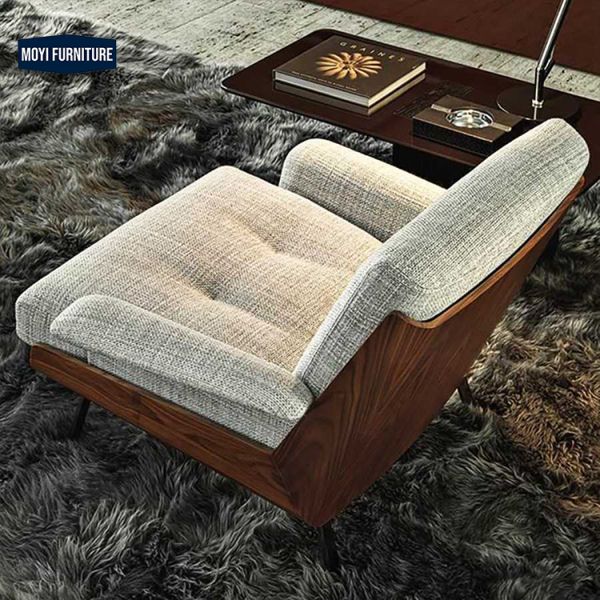 Mail Packing Y Arm Chair Modern Luxury Living Room Swivel Accent Chair Genuine Leather Italian Design Sofa