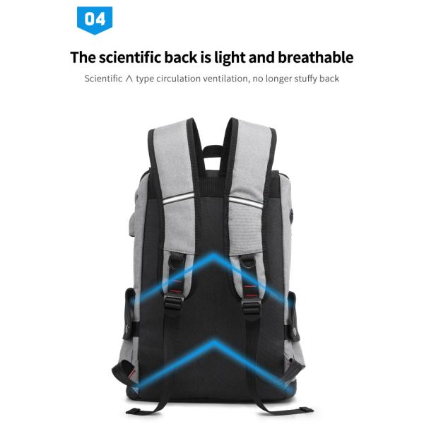Factory wholesale OEM custom men travel anti theft waterproof fashion black laptop backpack bag school backpack