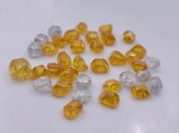 0.5-11ct HPHT grande tamanho amarelo diamante bruto não cortado pedra de diamante bruto