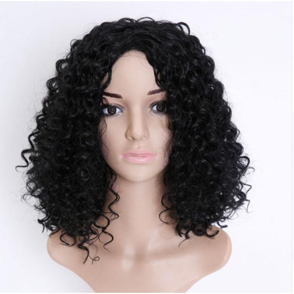 Heat Resistant Synthetic Hair Wigs with 150% Density and Average Size Cap