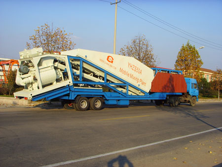YHZS50 JS1000 Concrete Batching Plant Mobile Type With 50 M³/H Capacity