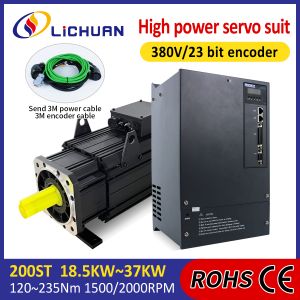 Lichuan AC Servo Motor Drivers Kit HIGH POWER 191N.m 30KW AC380V 52A 1500