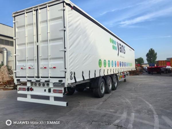 1840mm Tread Steel Side Curtain Semi-Trailer Flatbed Trailer Enhanced Safety
