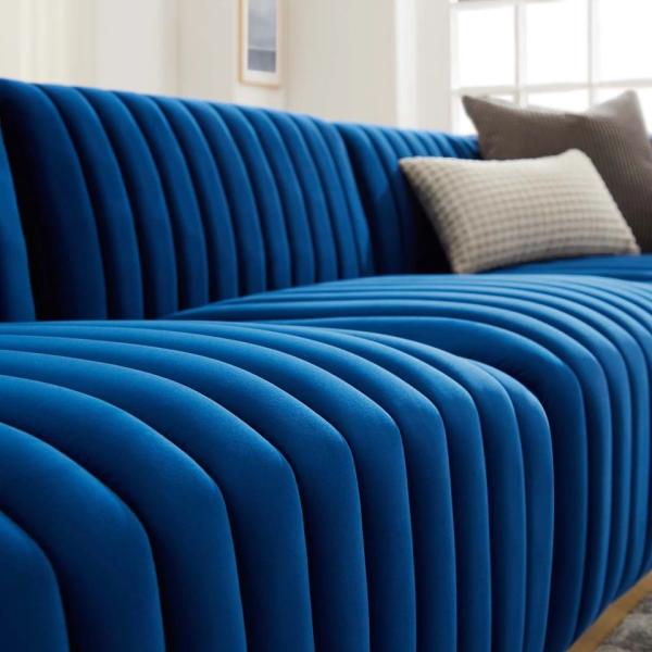 Cara furniture factory direct salsofa set module 3 seater sofas luxury velvet fabric upholstered Living room