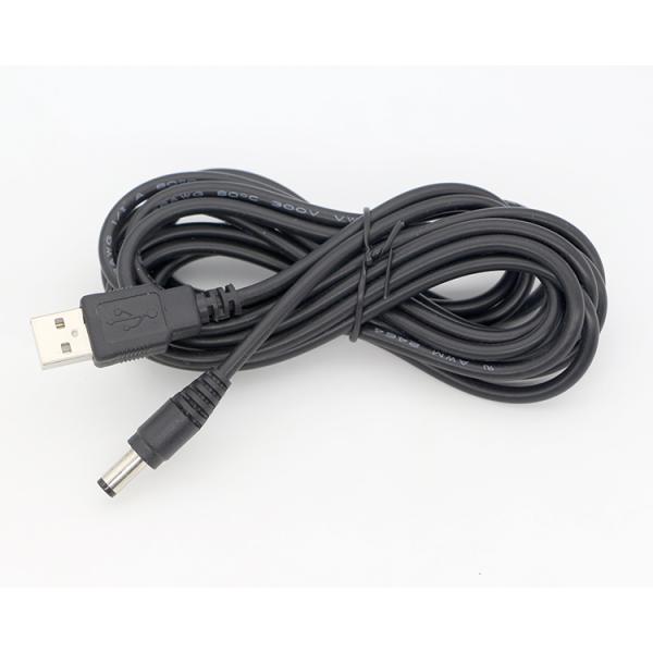 Custom 1m 5.5x2.1mm Barrel Jack USB to DC Power Cable