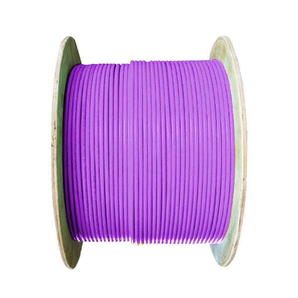 Purple Cat7 SFTP 23AWG CPR Dca-S2 D2 A1 PVC Cable For 10Gbps Network