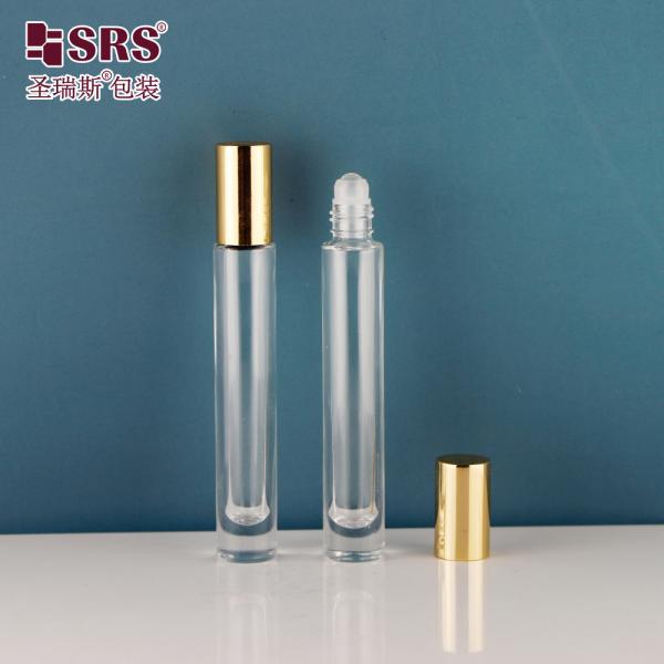 Customized 10ml Thick Glass Roll On Bottle with Screw Cap for Essential Oil and Perfume