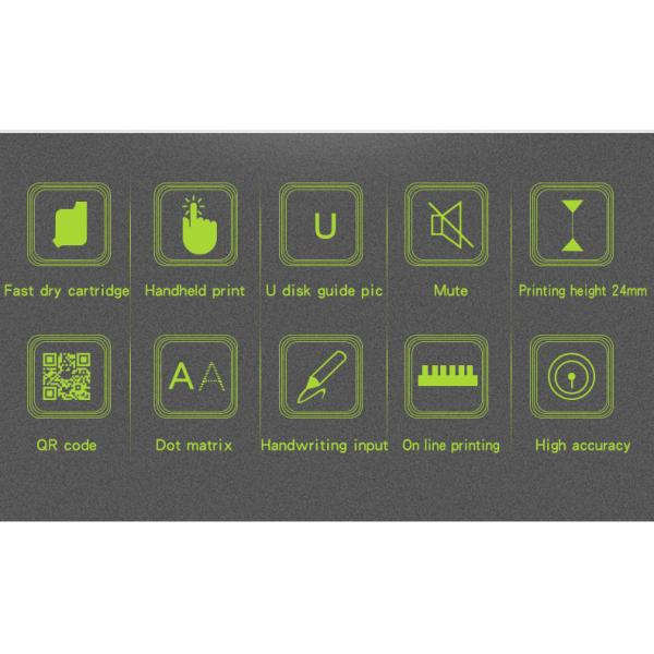 25.4mm Handheld Inkjet Printer for Portable Batch Coding and Expiry Date Printing