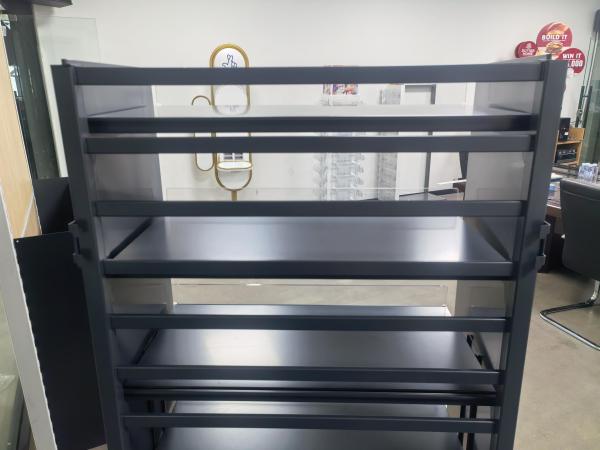 Grey adjustable ladder rack 1650X700X370
