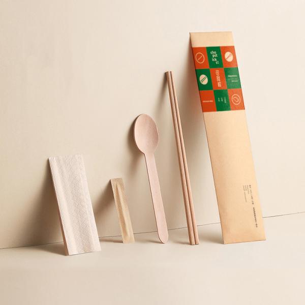 Free Design Eco-Friendly Disposable Cutlery Packaging with Fork and Spoon Chopsticks