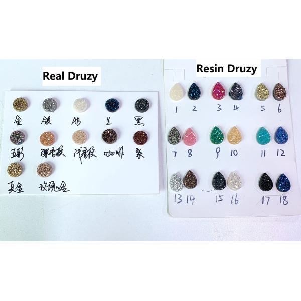 Bracelete multicolorido 15g do grânulo de Druzy da resina com a corrente da extensão de medida ajustável