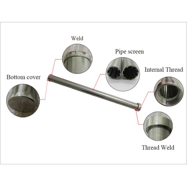 No Clogging Less Pressure Drop Wedge Wire Screen Pipe 0.02mm Slot