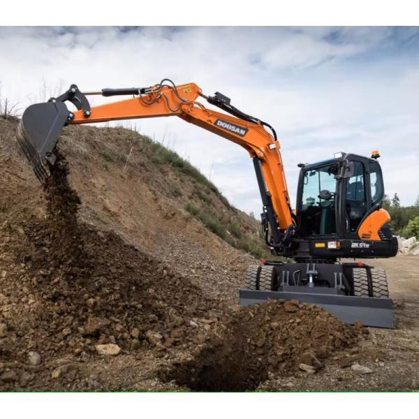 DX55W-7 мини-колесный экскаватор 0,175m3 Доусан Гидравлический экскаватор