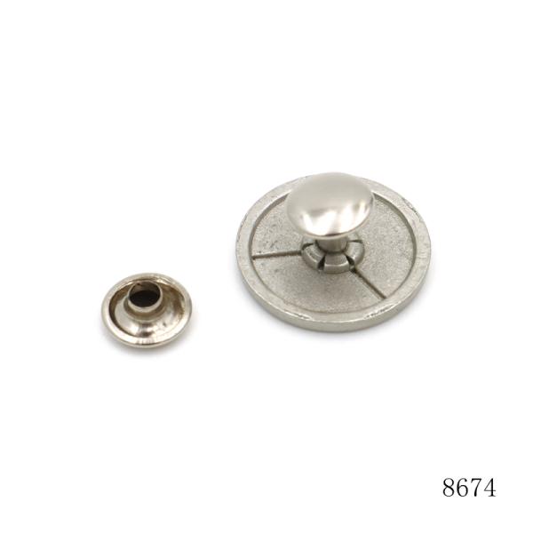 Leather Bag Rivet Flat Metal Stud Rivet 15mm With Custom Logo