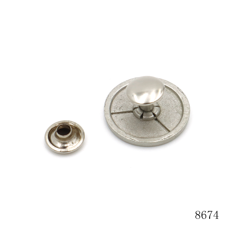Leather Bag Rivet Flat Metal Stud Rivet 15mm With Custom Logo