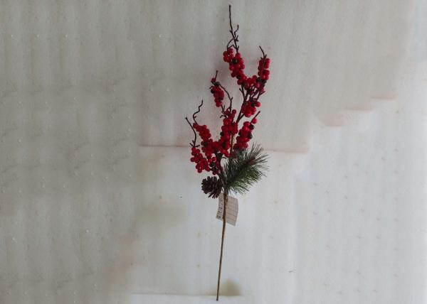 65cm Artificial Red Berry Pine Picks For Christmas Party Decor