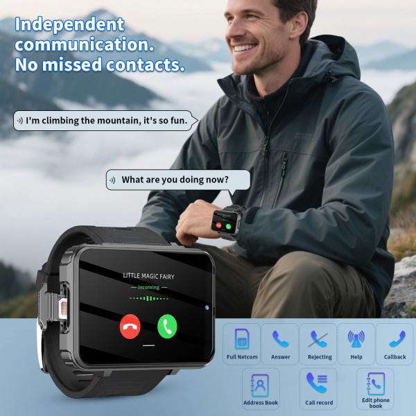VP999 Smart Watch 6 128GB Memory Heart Rate Support Android OS 1500 mAh Battery Video 4G WiFi GPS APP Dual Camera