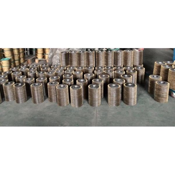 Retread Tire Industrial Roller Brushes Steel Wire Material For Rubber Tire Recycling