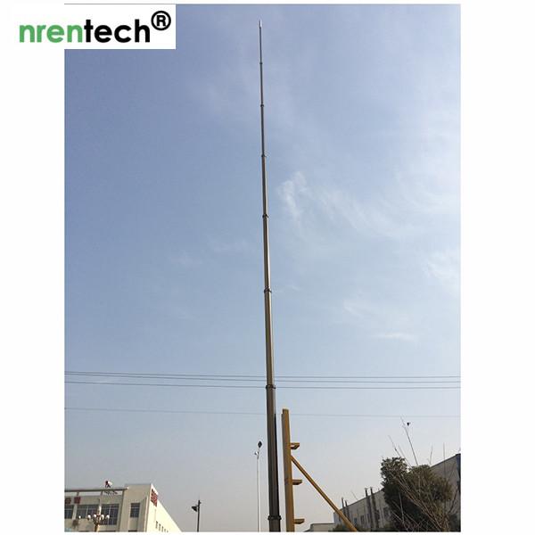15m pneumatic telescopic mast-NR-2750-15000-30 for mobile antenna mast tower-aluminum telescoping mast