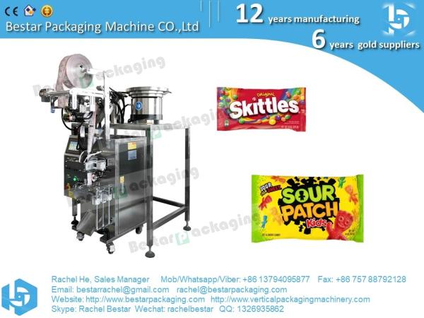 Fruit candy gummy sachet packaging machine with automatic precise counting