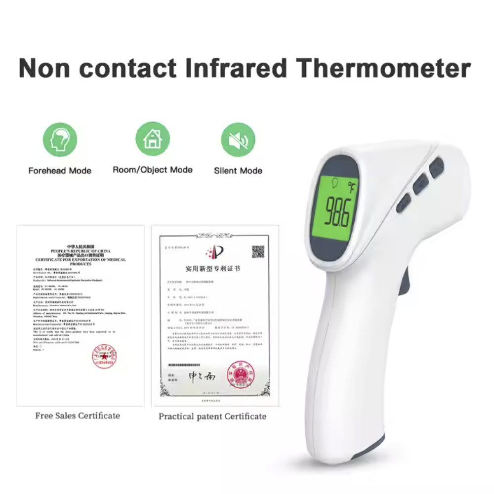 OEM Clinical Digital Infrared Baby Forehead Thermometer IP20 3VDC 1-3cm